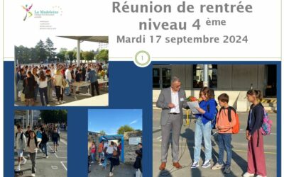 Réunion de parents 4ème du mardi 17-09-24: diaporama