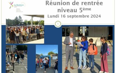 Réunion de parents 5ème du lundi 16-09-2024: diaporama